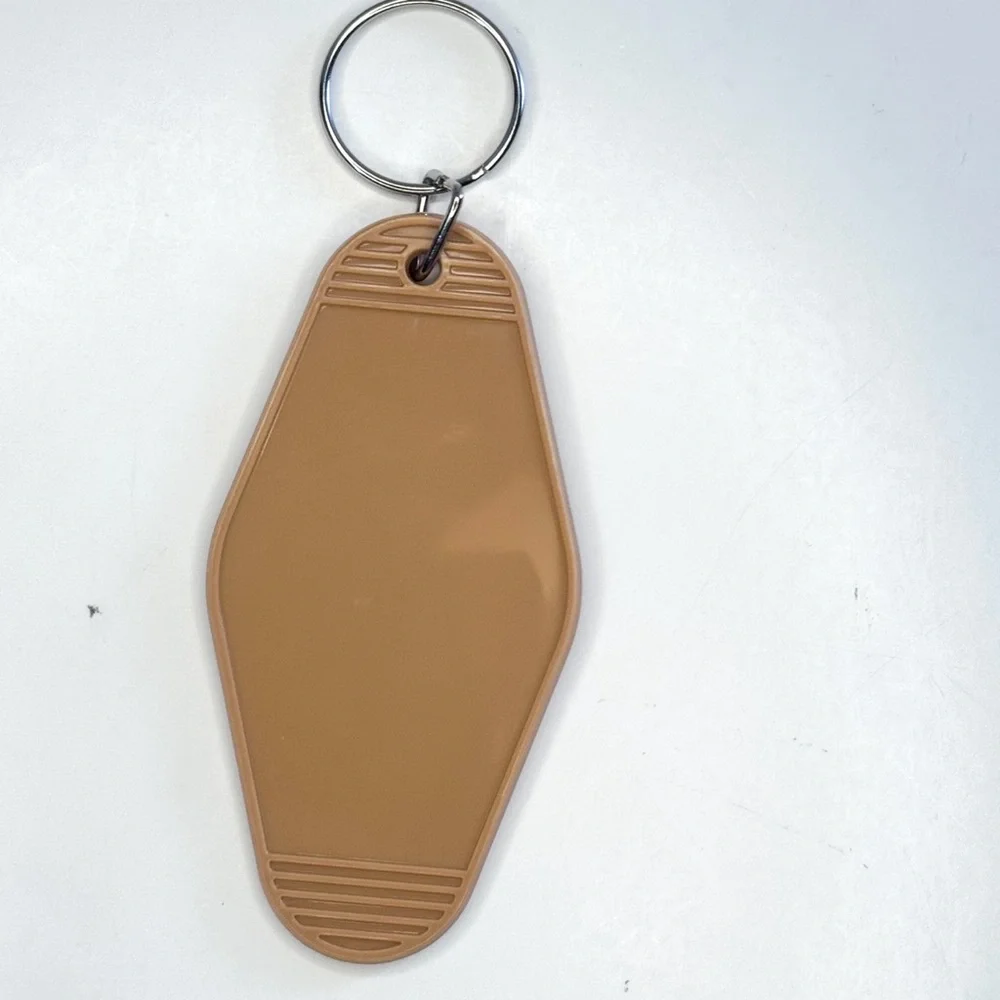 3/$9 Spooky Motel Keychain – Retro Coffin Tag | Pumpkin Skeleton | Halloween